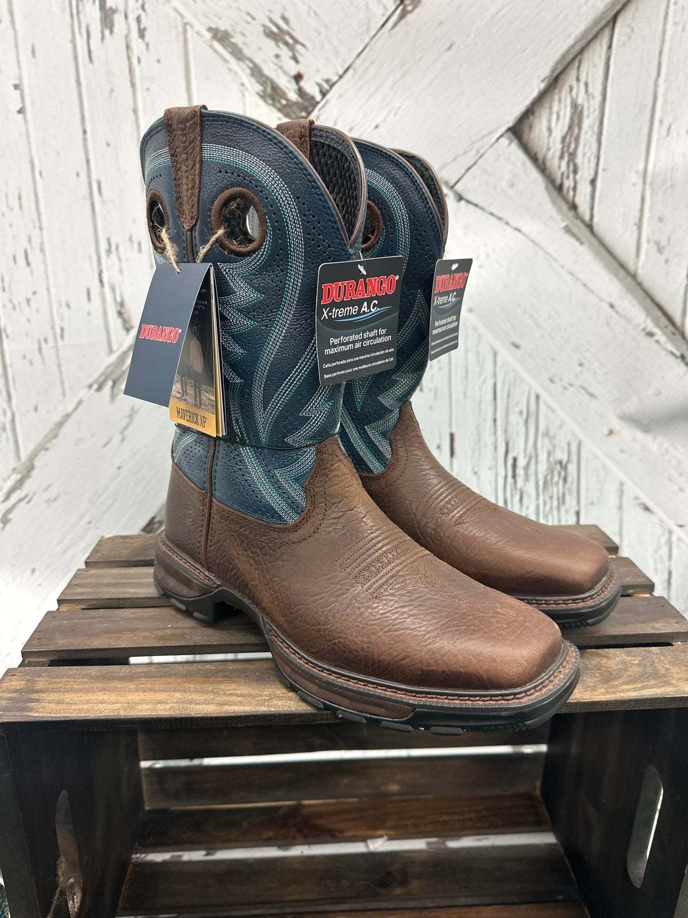 Blue Top Maverick Work Boots