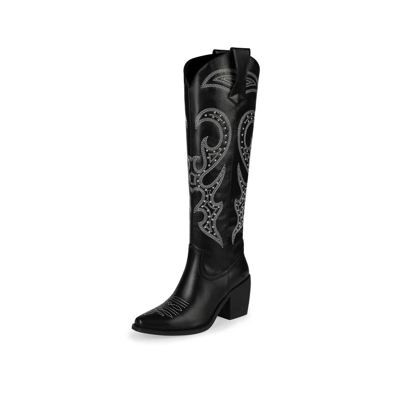 Unique Embroidery Knee High Cowgirl Boots(Buy 2 Free Shipping✔️)