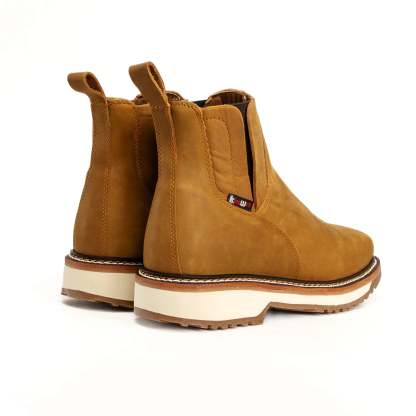 WIDE SQUARE SOFT TOE LEATHER WORK BOOT