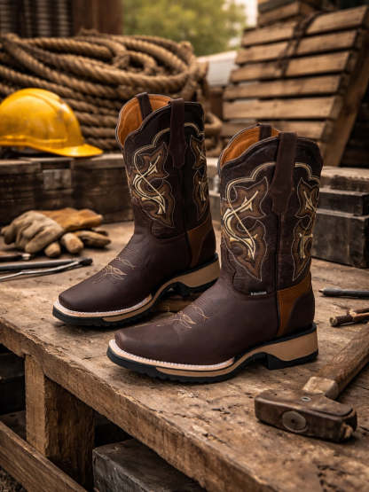 Gold Rodeo Cowboy Boots