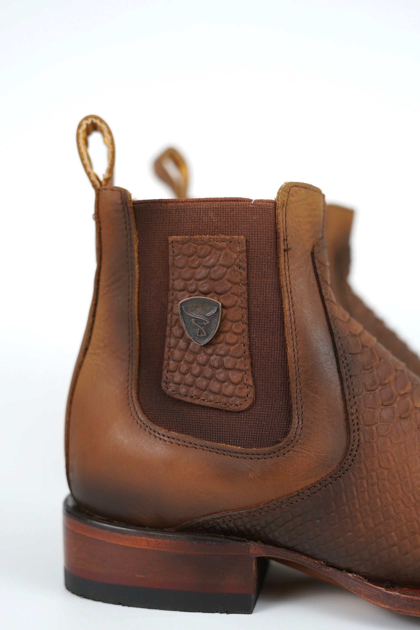 Western Python Cowboy Ankle Boots