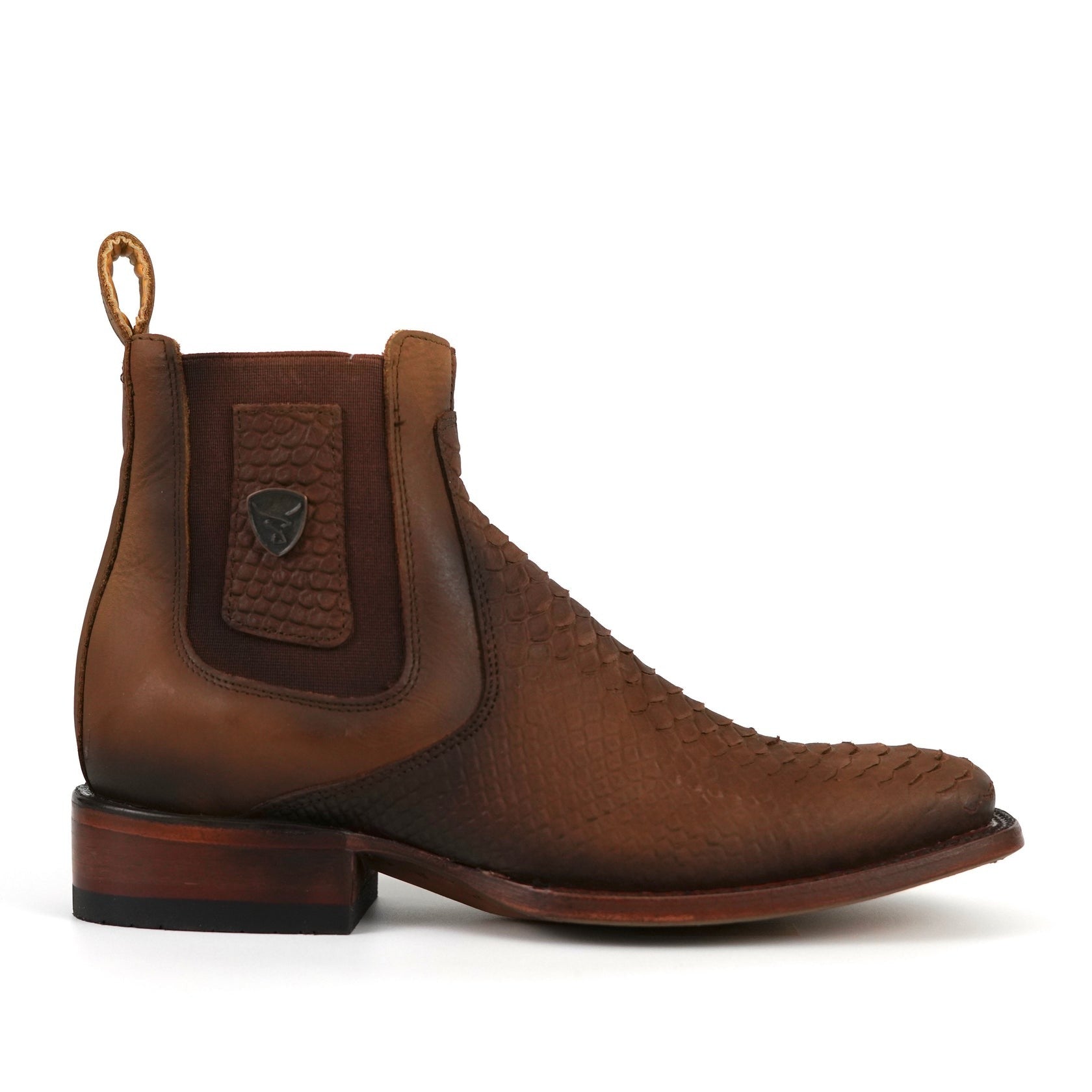 Western Python Cowboy Ankle Boots