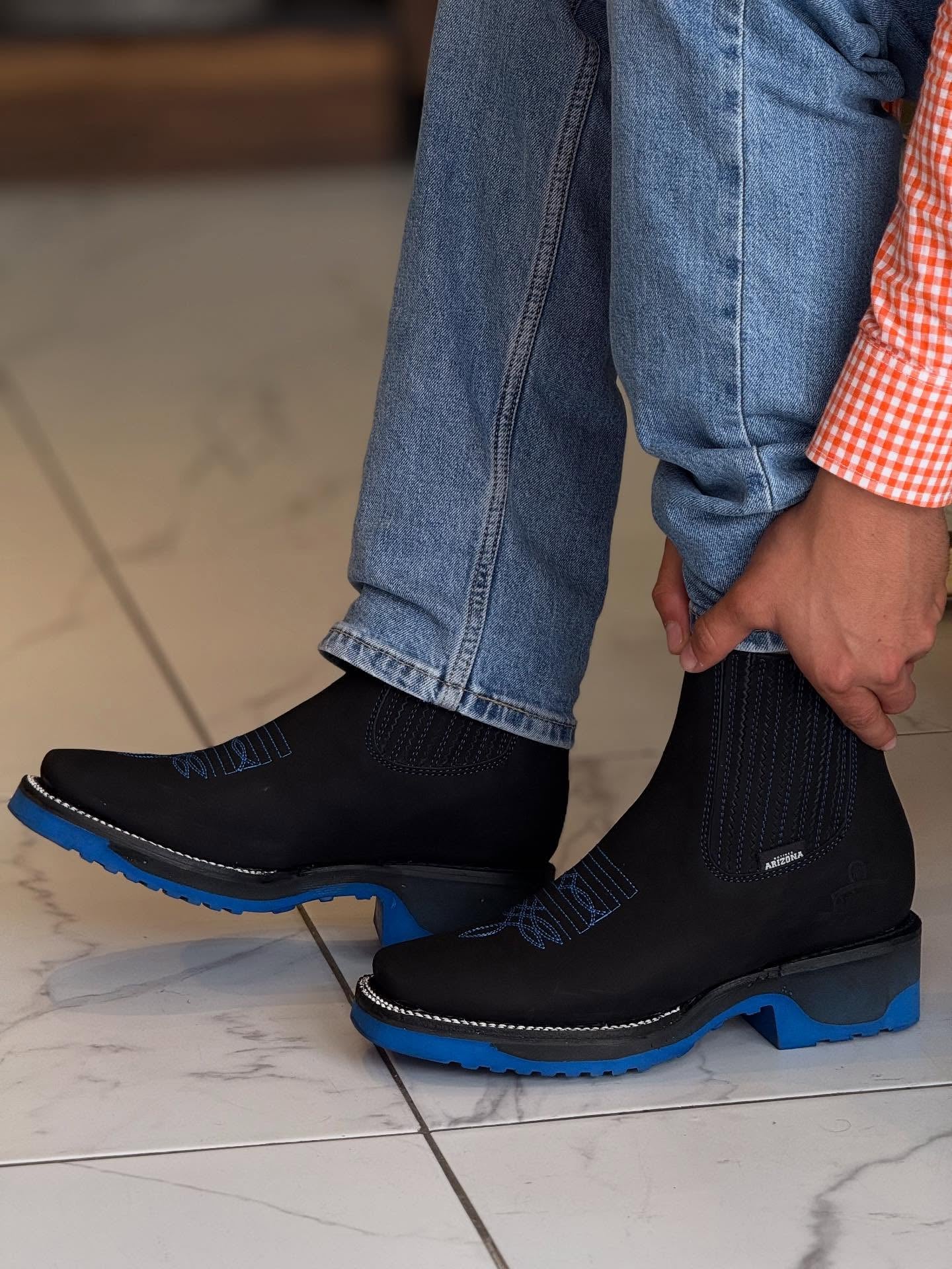 Zeus Western Embroidered Ankle Boots