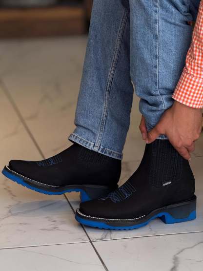 Zeus Western Embroidered Ankle Boots