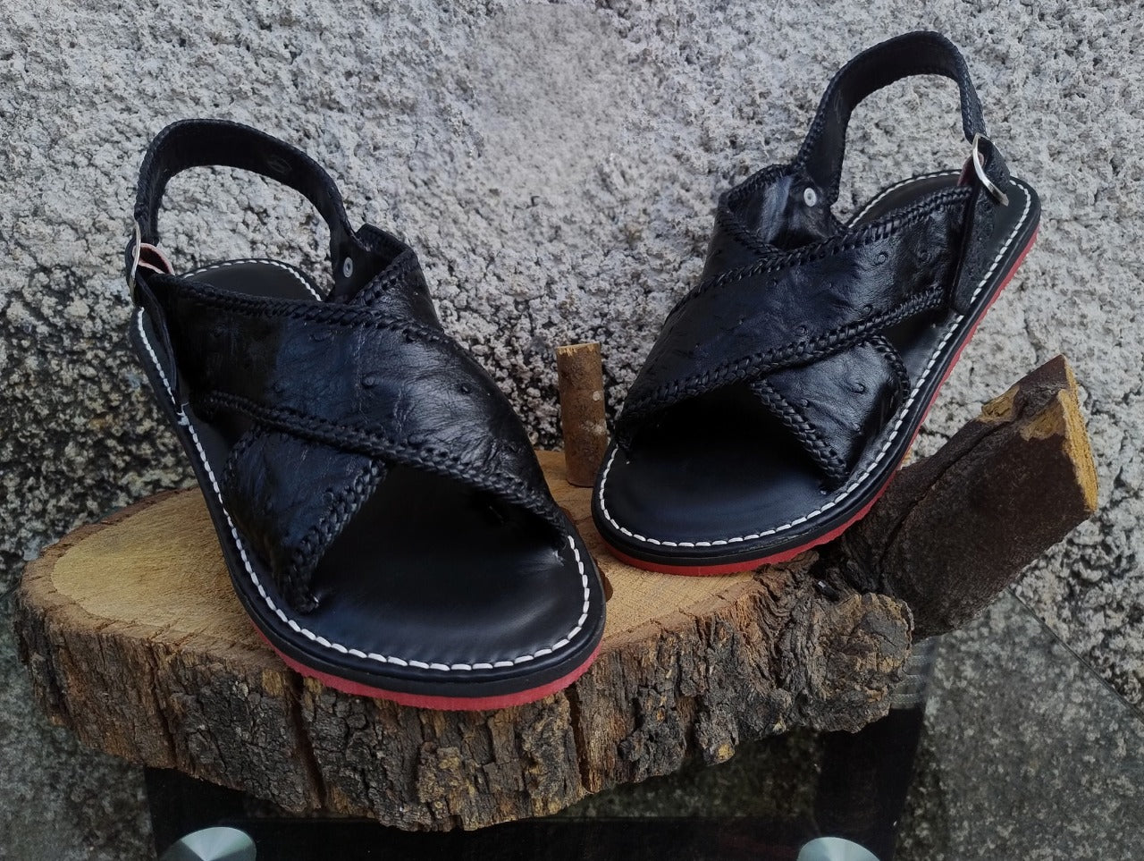 Handmade Ostrich Skin Sandals
