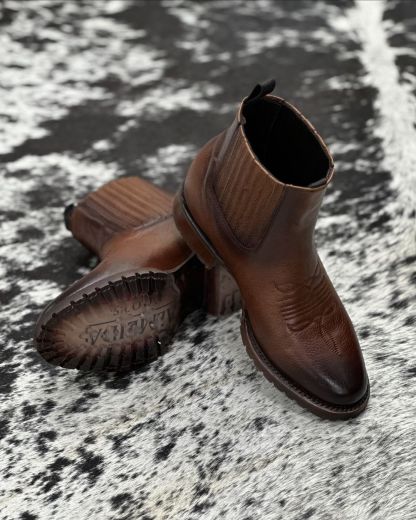 Vintage Cowhide Ankle Boots