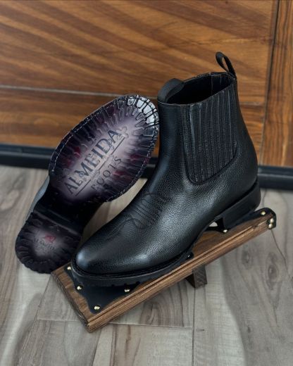 Vintage Cowhide Ankle Boots