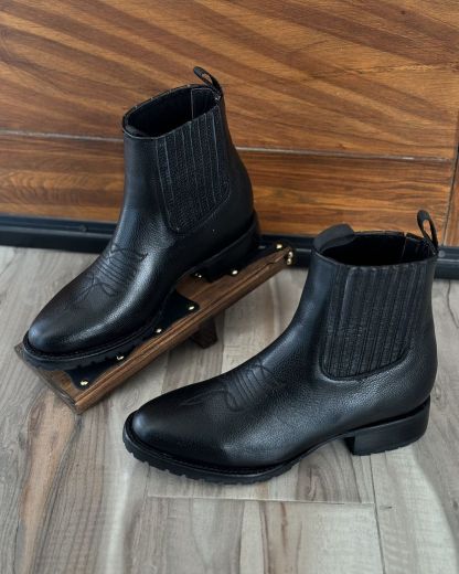 Vintage Cowhide Ankle Boots