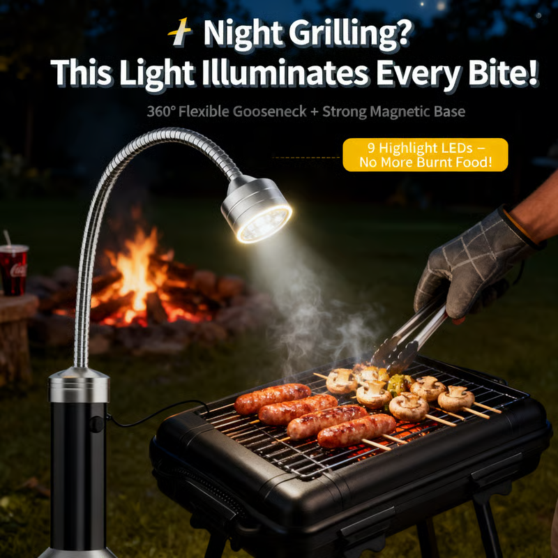 LED BBQ Light With 360 ° Flexible Gooseneck And Magnetic Base