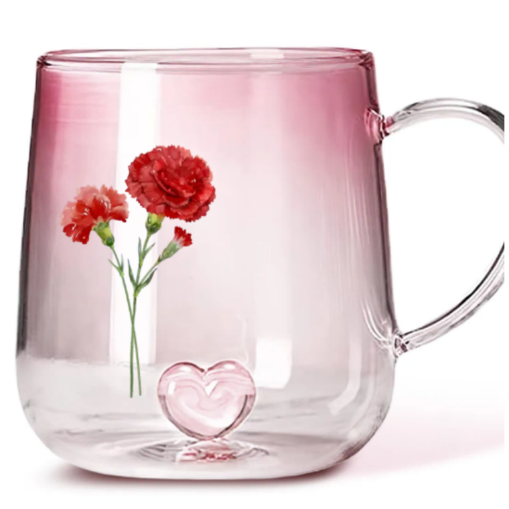 You Are The Most Beautiful Flower - Personalized Custom Pink Gradient Glass Mug