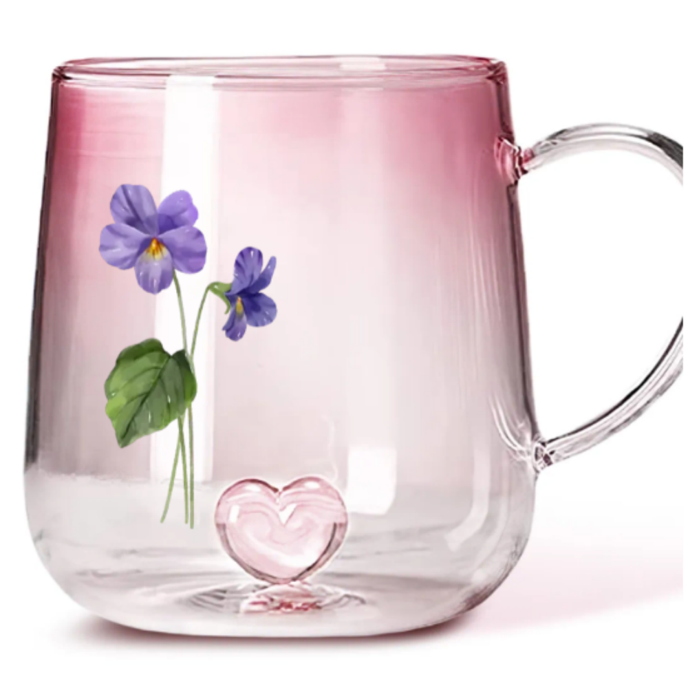 You Are The Most Beautiful Flower - Personalized Custom Pink Gradient Glass Mug