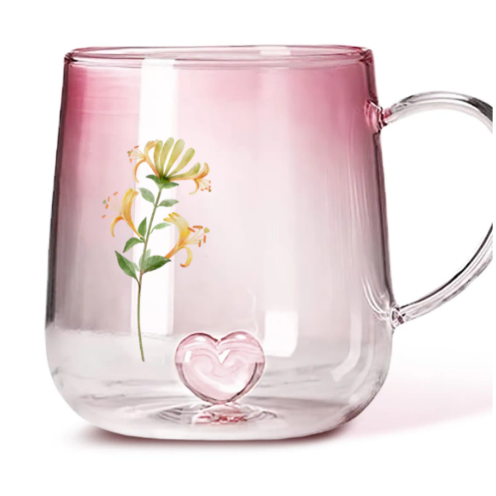You Are The Most Beautiful Flower - Personalized Custom Pink Gradient Glass Mug