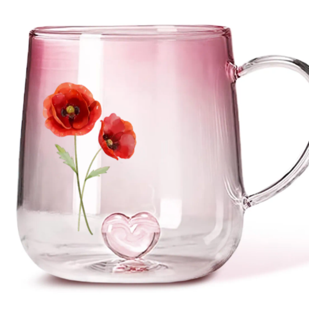 You Are The Most Beautiful Flower - Personalized Custom Pink Gradient Glass Mug