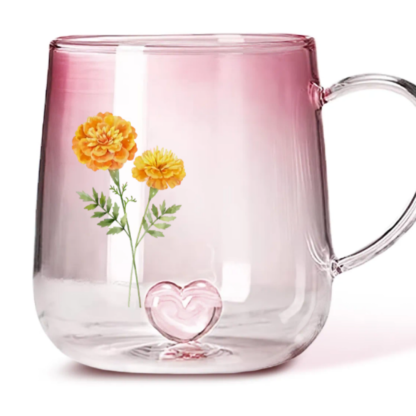 You Are The Most Beautiful Flower - Personalized Custom Pink Gradient Glass Mug