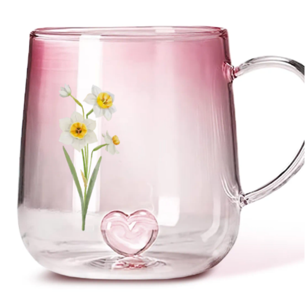You Are The Most Beautiful Flower - Personalized Custom Pink Gradient Glass Mug
