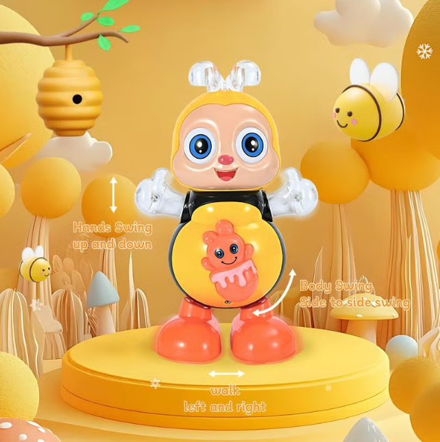 🎁Perfect Gift For Children🎁Electric Dancing Bee Toy For Kids, Interactive Light & Music Learning Toy, Fun Educational Gift For Children