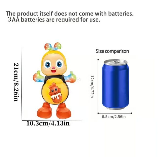 🎁Perfect Gift For Children🎁Electric Dancing Bee Toy For Kids, Interactive Light & Music Learning Toy, Fun Educational Gift For Children