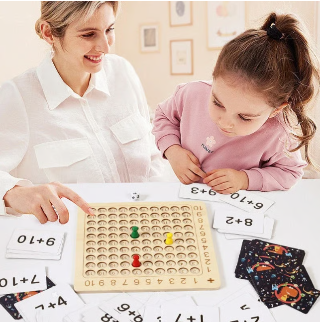 Wooden Montessori Multiplication Board Game