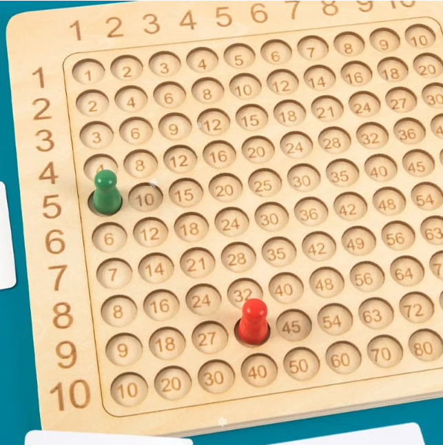 Wooden Montessori Multiplication Board Game