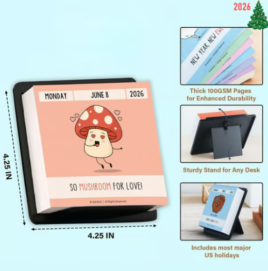 ✨2026 Punny Motivational Desk Calendar📅
