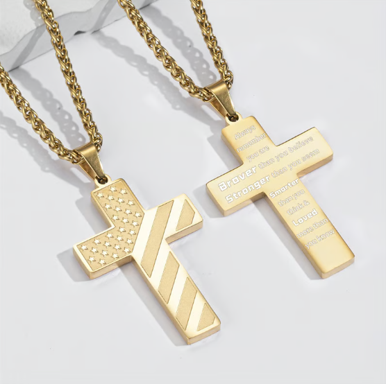 🏆Flash Sale⚡ 50K SOLD! Almost Gone-💥🎉✨Flag Cross Necklace,Best Gifts