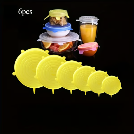 Silicone Cover Stretch Lids Reusable Airtight Food Wrap Covers
