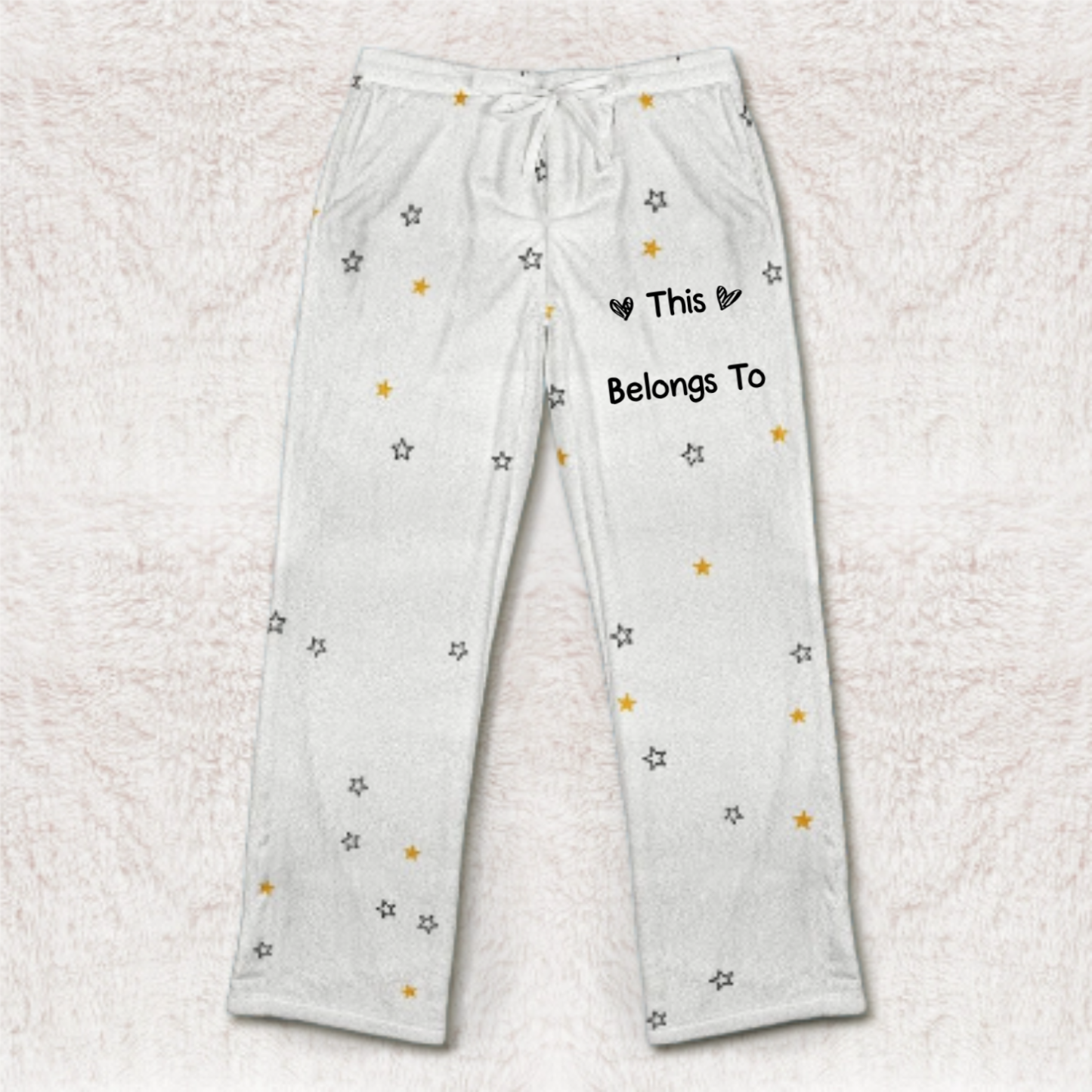 Personalized Fleece Pajama Pants - "This Grandma/Grandpa Belongs To" Kids Doodle Design