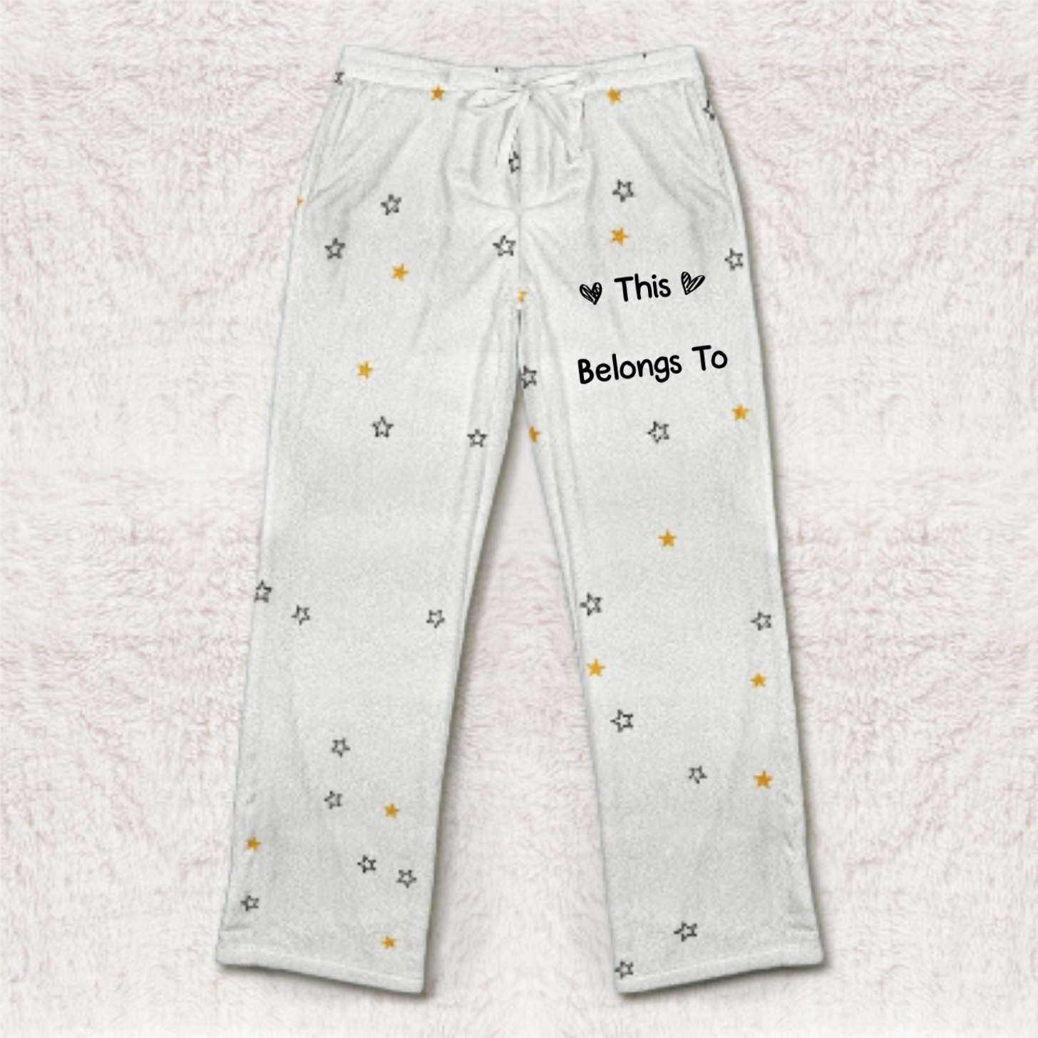 Personalized Fleece Pajama Pants - "This Grandma/Grandpa Belongs To" Kids Doodle Design