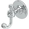Gatco 4415 Cafe Single Robe Hook, Chrome/Wall Mount 2.60" W Double Robe Hook, Towel Hook
