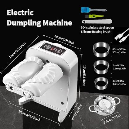 Electric Dumpling Machine Rechargeable Automatic Electric Dumpling Maker Machine Mould 2 Modes,Household Easy Quick Dumpling Maker Press Machine With Empanada Maker Press,Dough Cutters,Spoon And Brush