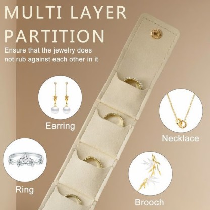 3PCS Foldable Multi Functional Travel Jewelrys Pouch