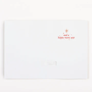 Endless Meowy Christmas Card With Glitter