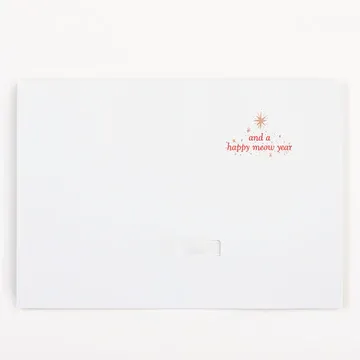 Endless Meowy Christmas Card With Glitter