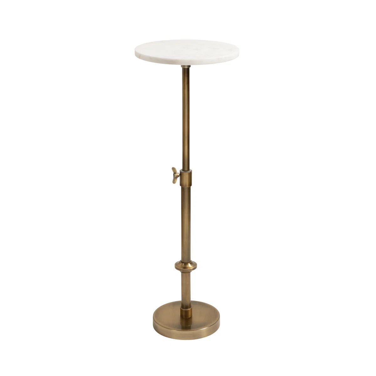 Traditional Adjustable-Height Metal Pedestal Table