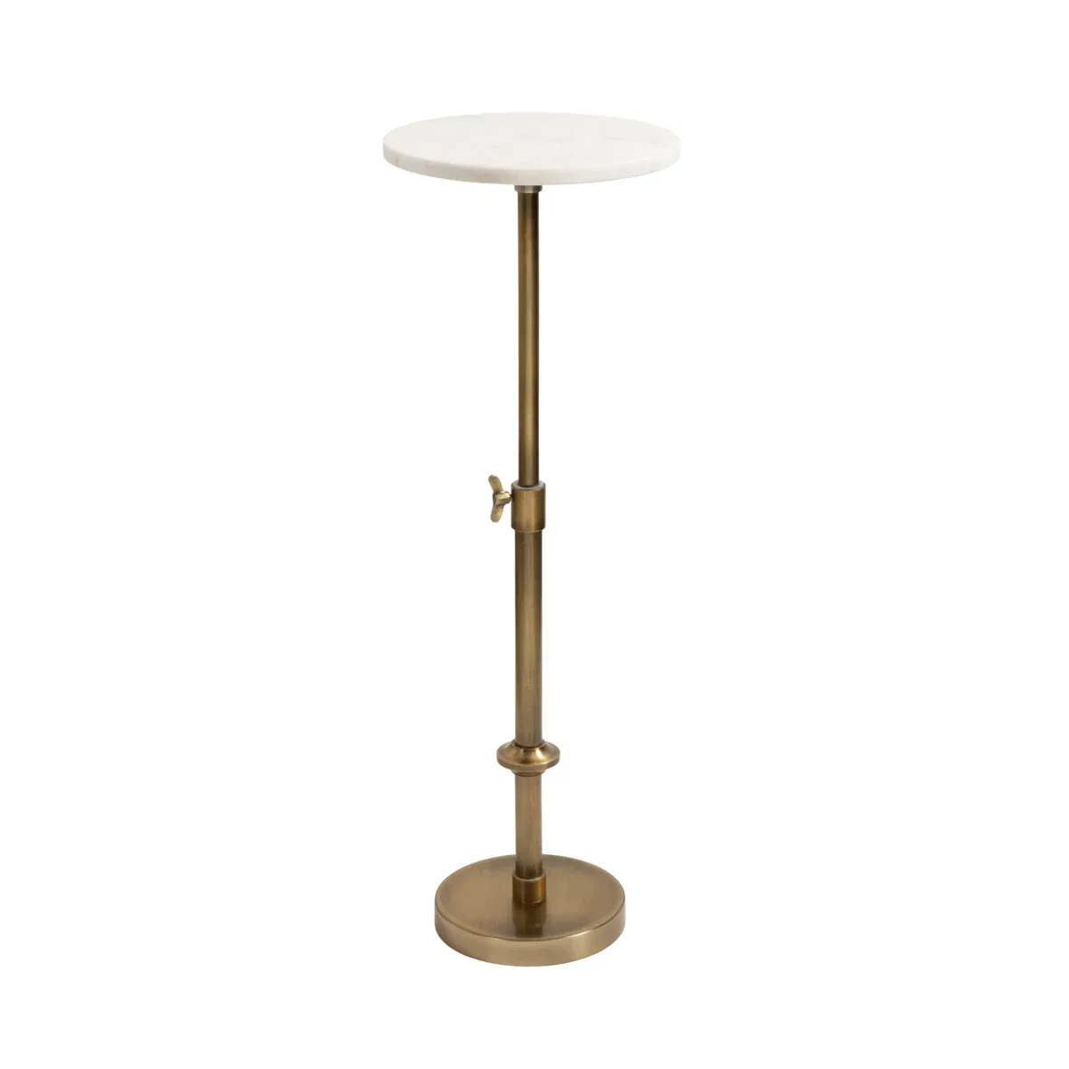 Traditional Adjustable-Height Metal Pedestal Table