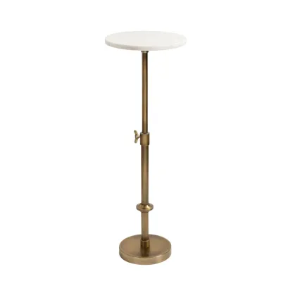 Traditional Adjustable-Height Metal Pedestal Table