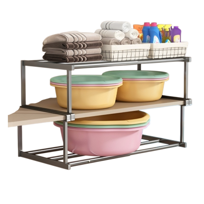 Hängendes Aufbewahrungsregal für Waschbecken ohne Bohren