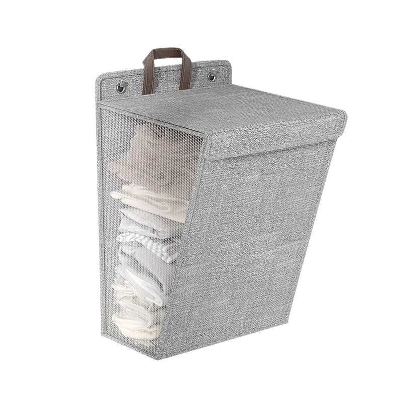 Baumwoll-Leinen Aufbewahrungskorb, faltbar, ideal für Kleidung und mehr