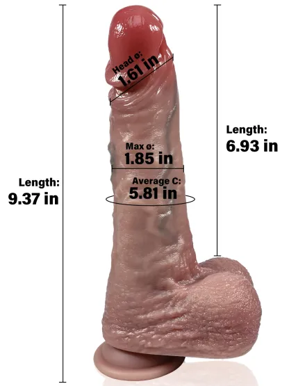 Richard 6.9"x1.8" Realistic Flesh Dildo With Thrusting Modes