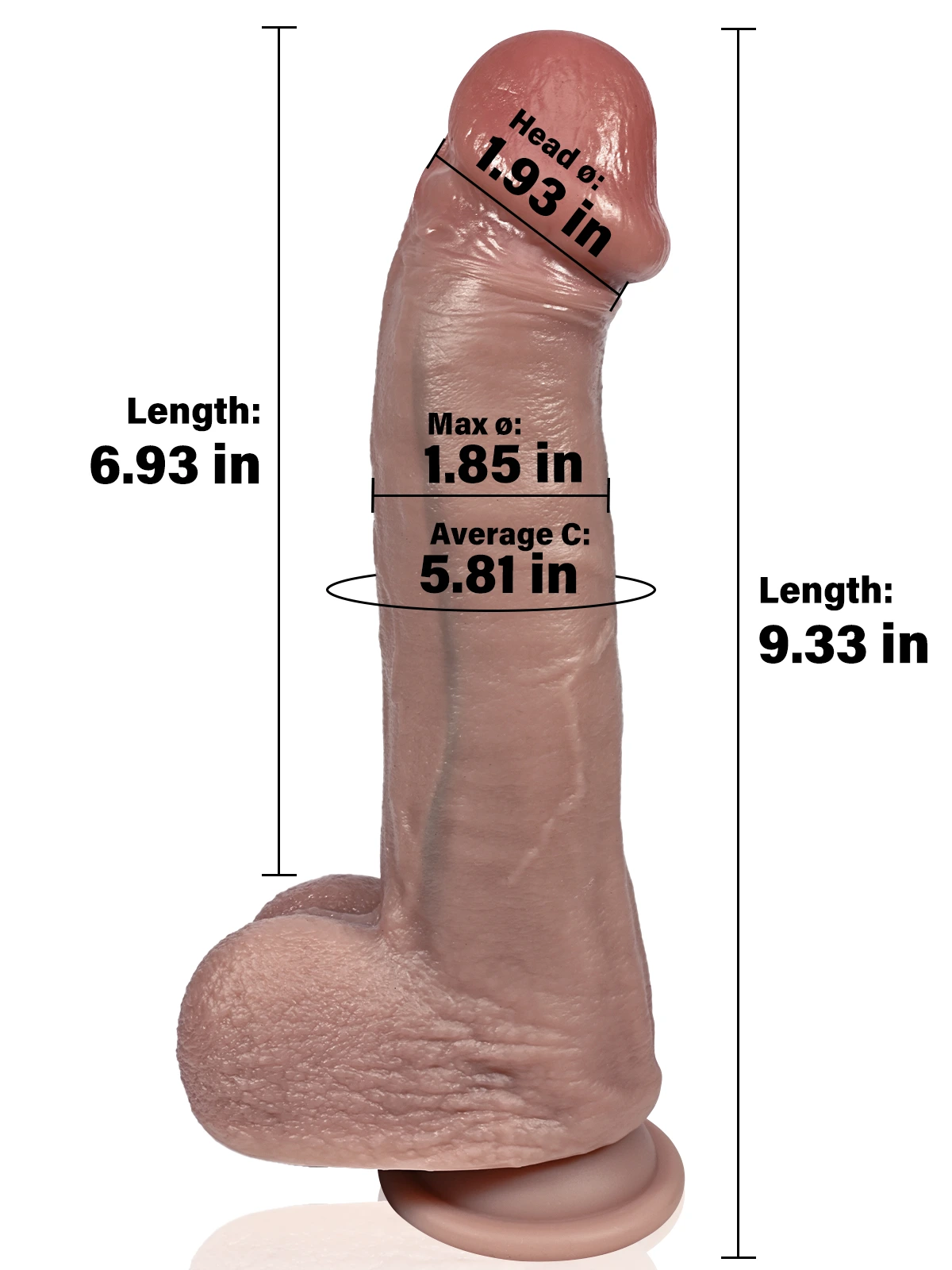 Mehran 6.9"x1.8" Flesh Realistic Thrusting Dildo With Curved Glans 