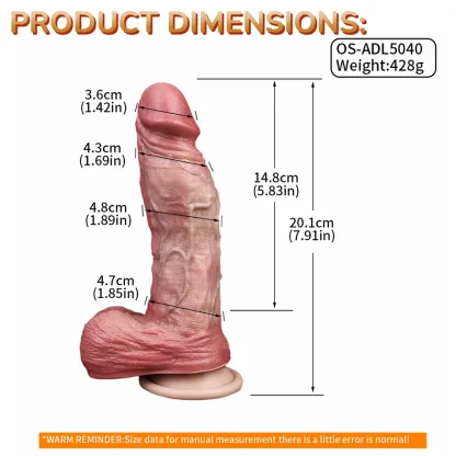 Arthur 7.9"x1.9" Flesh Realistic Silicone Dildos