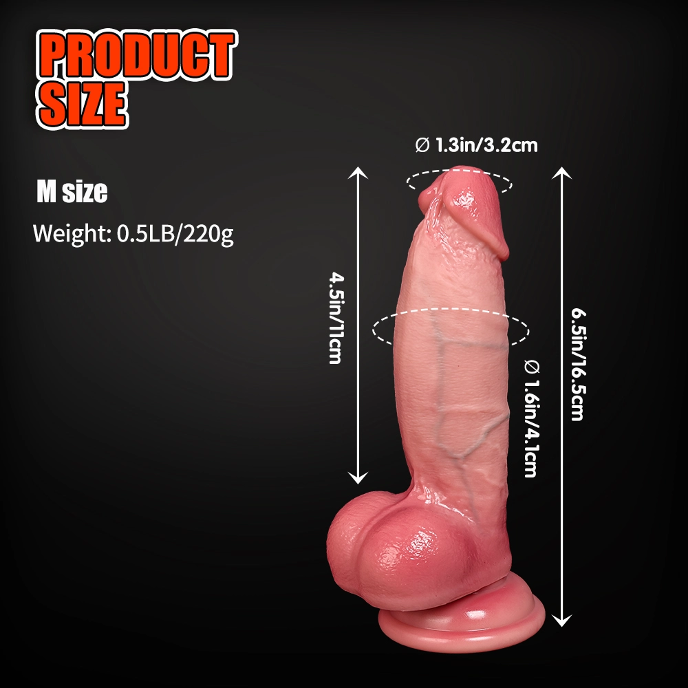 Huskar 8"x2" Fat Thick Realistic Dildo in Flesh