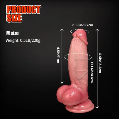 Huskar 8"x2" Fat Thick Realistic Dildo in Flesh
