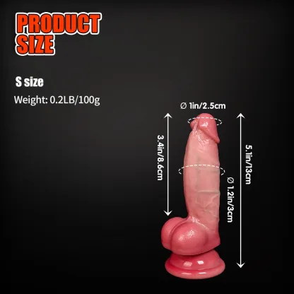 Huskar 8"x2" Fat Thick Realistic Dildo in Flesh
