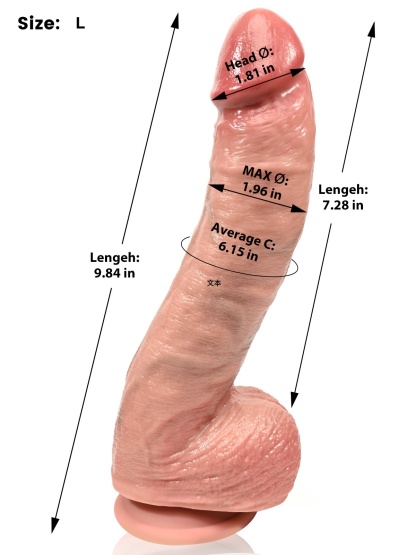 Logan Flesh Like Curved Realistic Dildo with 4 Size