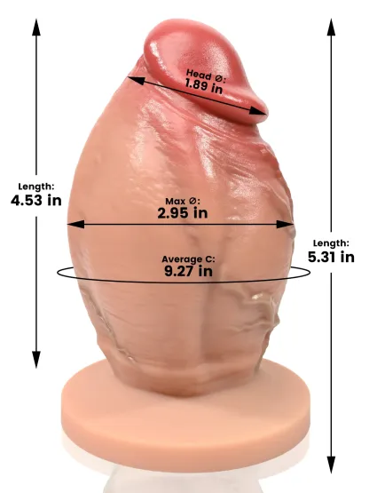 Elijah 4.5" x 2.9" Super Fat  Dildo | For Vaginal and Anal