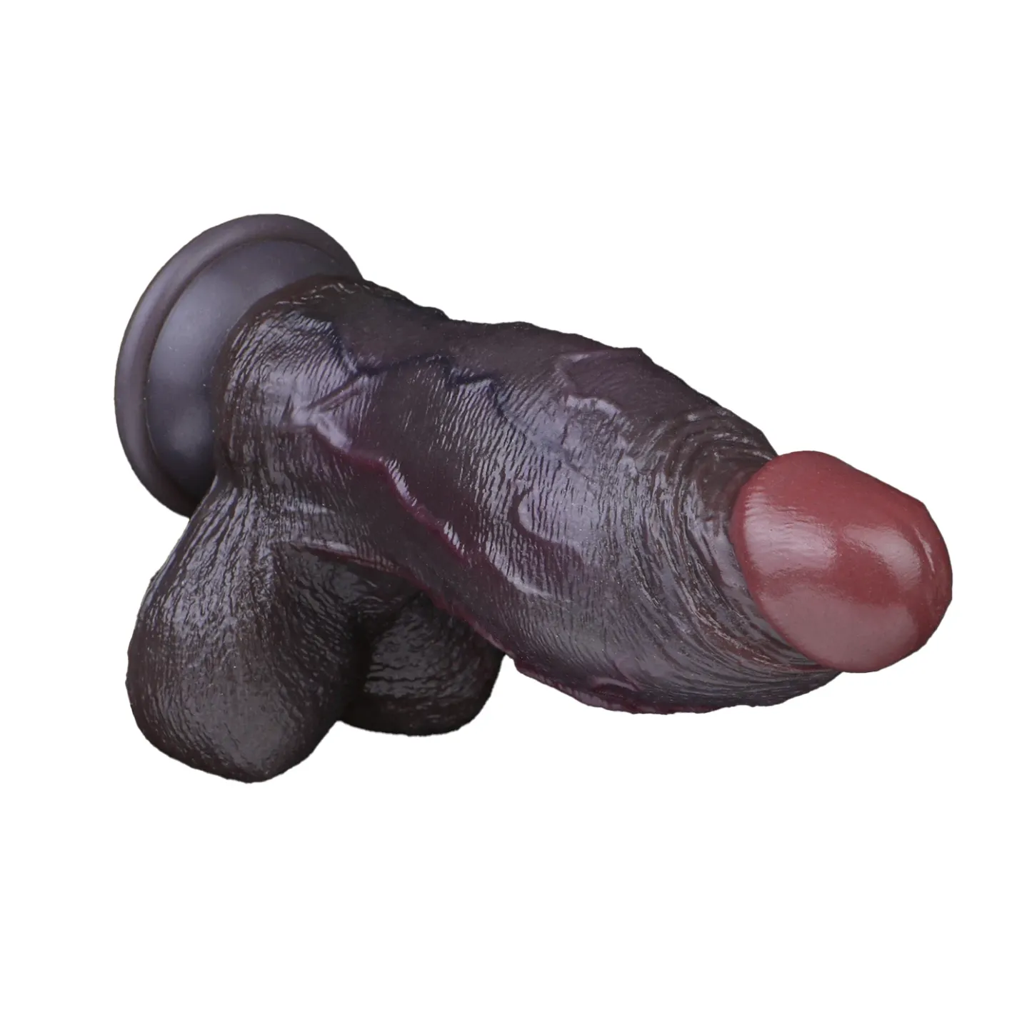 Doom 4.7"x2.2" Black Short Fat Realistic Dildo with Sliding Skin