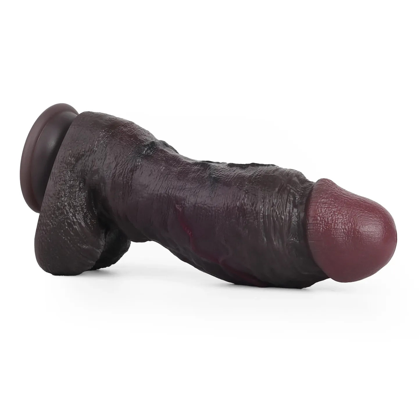 Kunkka 9"x2.6" Black Super Thick Realistic Sliding Skin Dildo