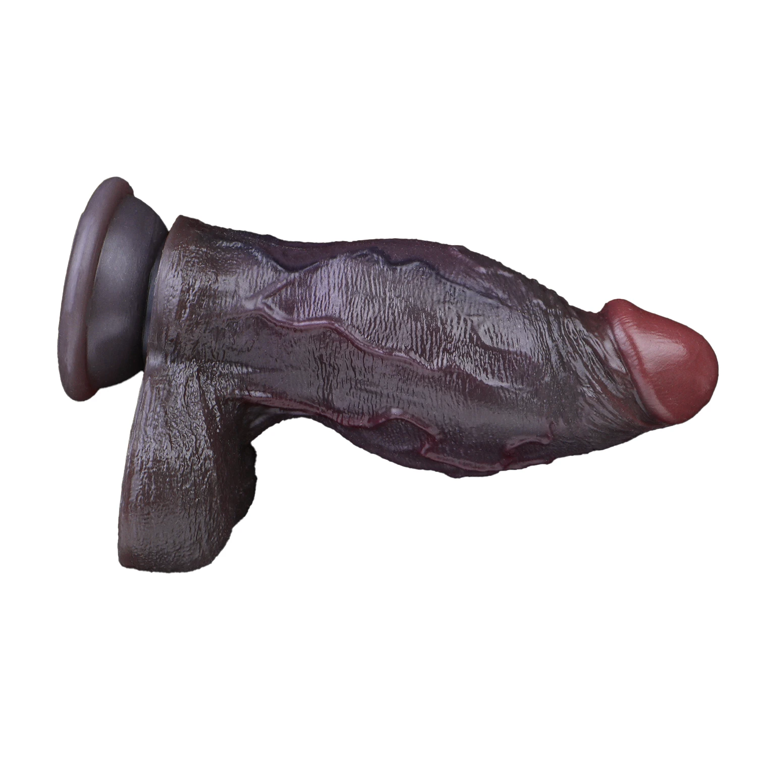 Doom 4.7"x2.2" Black Short Fat Realistic Dildo with Sliding Skin