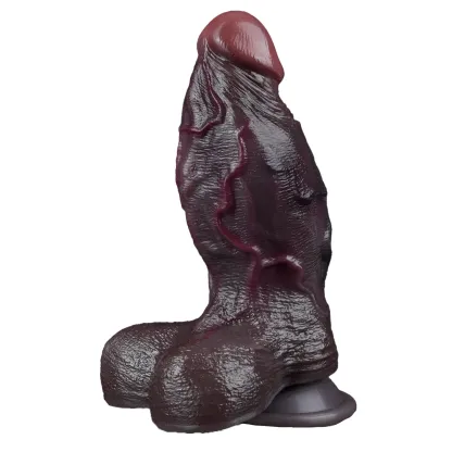 Doom 4.7"x2.2" Black Short Fat Realistic Dildo with Sliding Skin